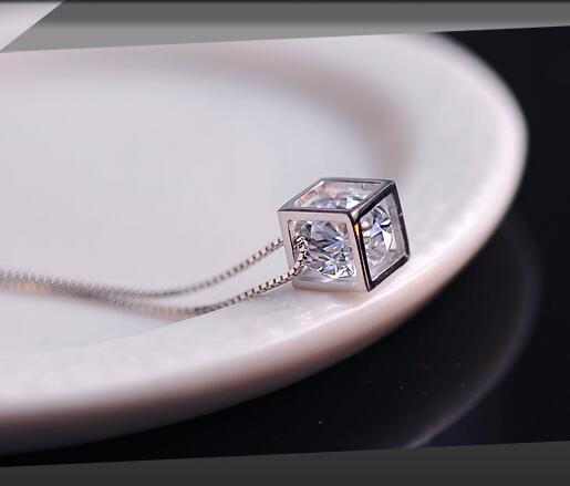 Square Love Cube Diamond Pendant